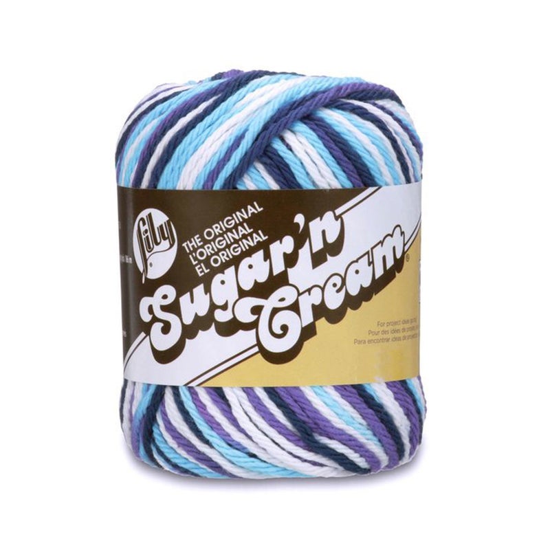 Lily Sugar 'N Cream The Original Ombre Yarn, 2oz, Gauge 4 Medium, 100% Cotton, Moondance - Machine Wash & Dry - Image 1